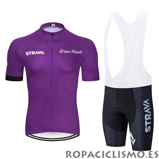 2019 Maillot STRAVA Tirantes Mangas Cortas Apagado Violeta