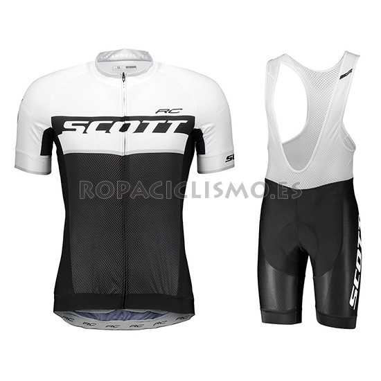 2018 Maillot Scott Rc Tirantes Mangas Cortas Blanco