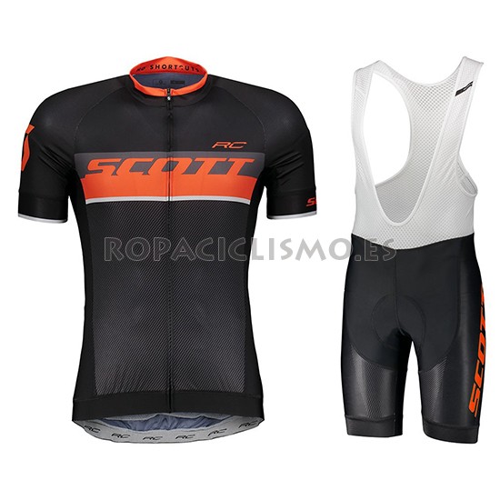 2018 Maillot Scott Rc Tirantes Mangas Cortas Negro