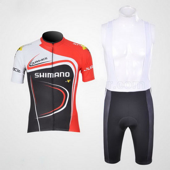 2011 Maillot Shimano Tirantes Mangas Cortas Rojo Y Negro