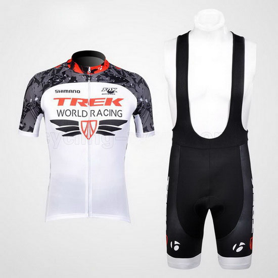 2012 Maillot Shimano Tirantes Mangas Cortas Blanco Y Gris