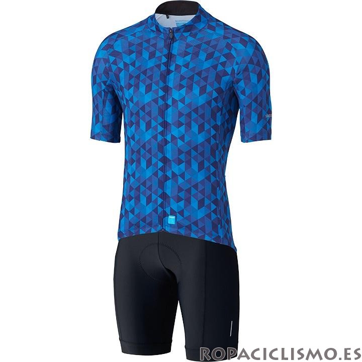 2020 Maillot Shimano Tirantes Mangas Cortas Azul(1)