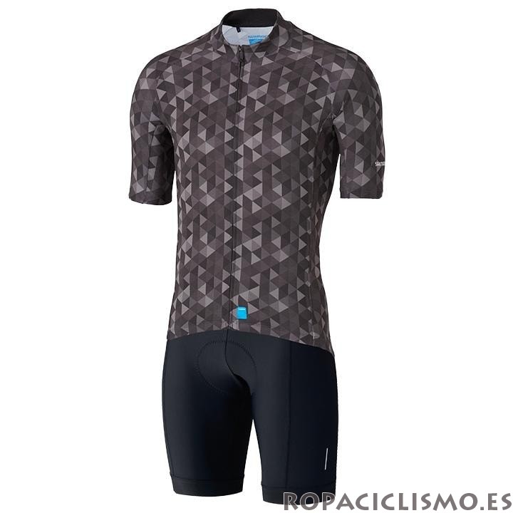 2020 Maillot Shimano Tirantes Mangas Cortas Marron