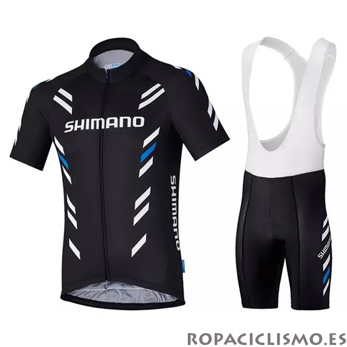 2021 Maillot Shimano Tirantes Mangas Cortas Negro