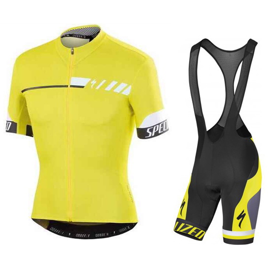 2016 Maillot Specialized Tirantes Mangas Cortas Amarillo