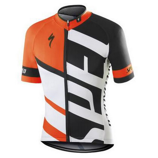 2016 Maillot Specialized Tirantes Mangas Cortas Blanco Y Naranja