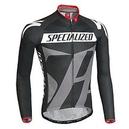 2016 Maillot Specialized Tirantes Mangas Largas Negro Y Gris