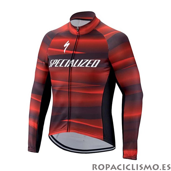 2021 Maillot Specialized Tirantes Mangas Largas Rojo