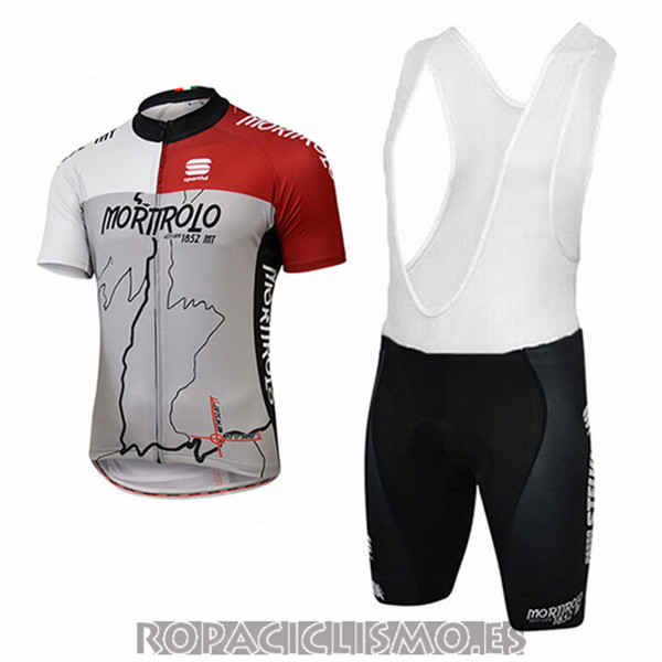 2017 Maillot Sportful Mortirolo Tirantes Mangas cortas gris