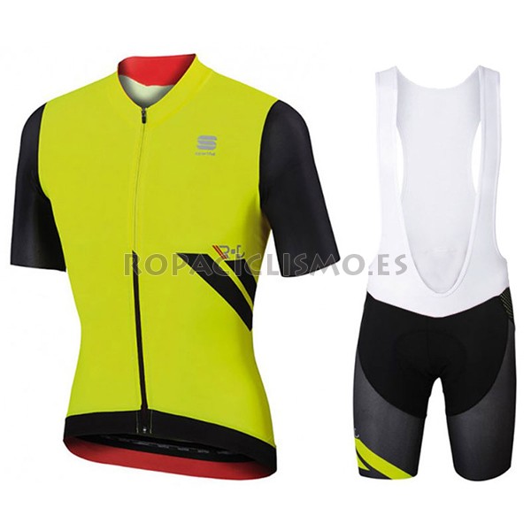 2017 Maillot Sportful R&D Ultraskin tirantes mangas cortas verde