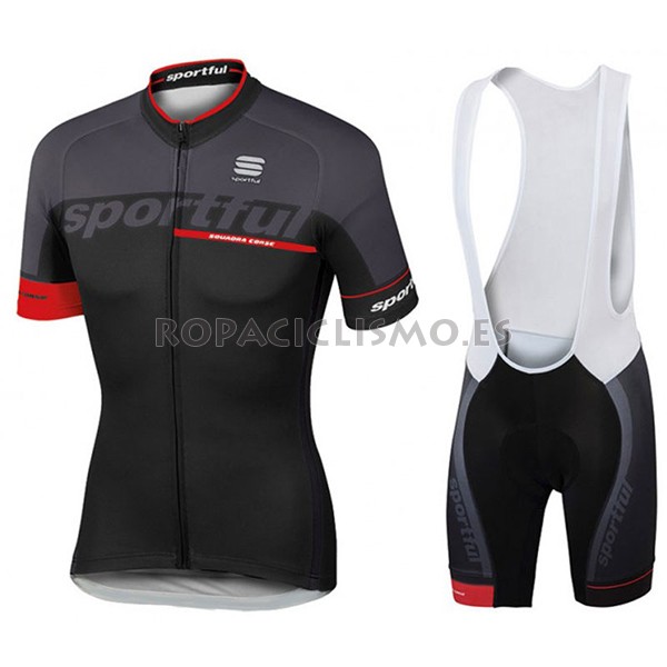 2017 Maillot Sportful SC tirantes mangas cortas negro