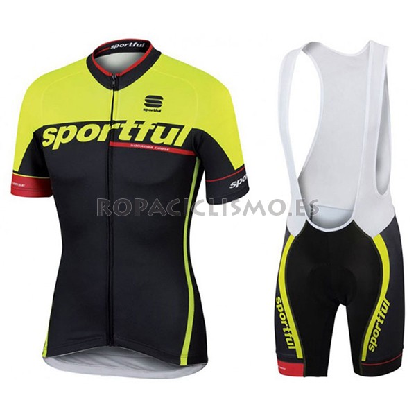 2017 Maillot Sportful SC tirantes mangas cortas negro y verde