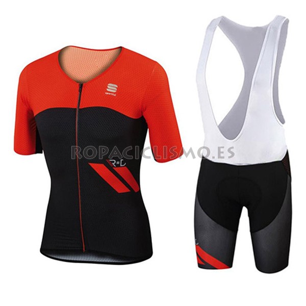 2017 Maillot Sportful tirantes mangas cortas rojo y negro