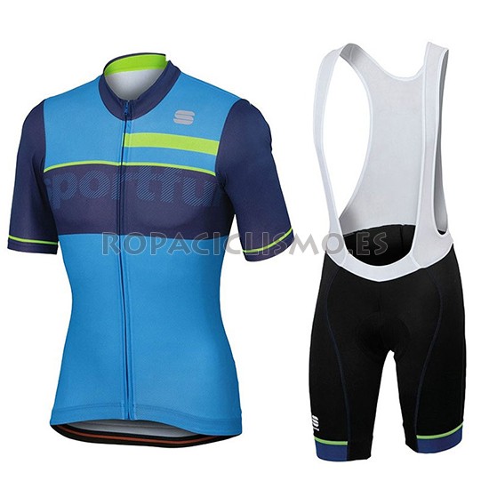 2018 Maillot Sportful Tirantes Mangas Cortas Azul