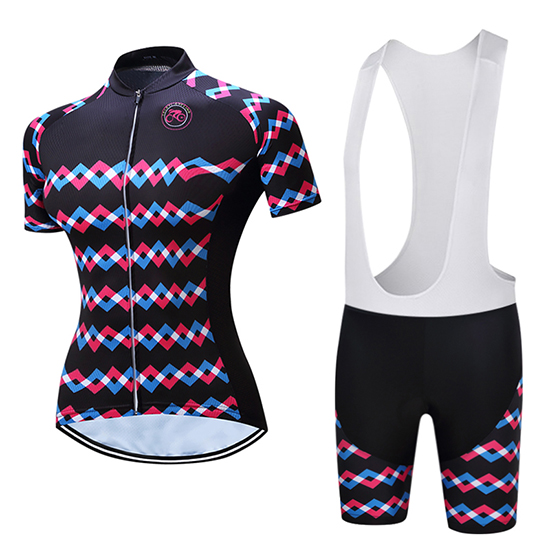 2019 Maillot Mujer Teleyi Tirantes Mangas Cortas Violeta Negro