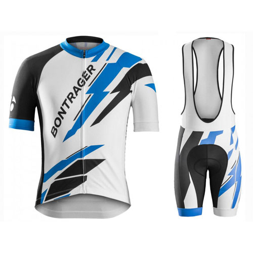 2016 Maillot Bontrager Tirantes Mangas Cortas Azul Y Blanco