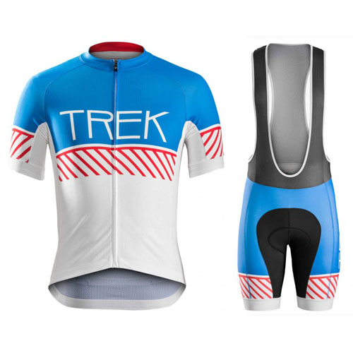 2016 Maillot Bontrager Tirantes Mangas Cortas Blanco Y Azul