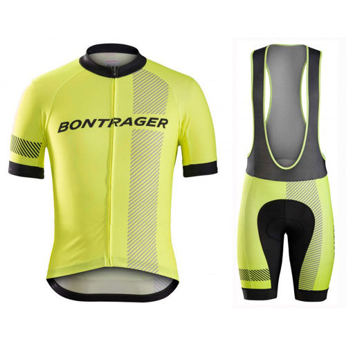 2016 Maillot Bontrager Tirantes Mangas Cortas Negro Y Amarillo