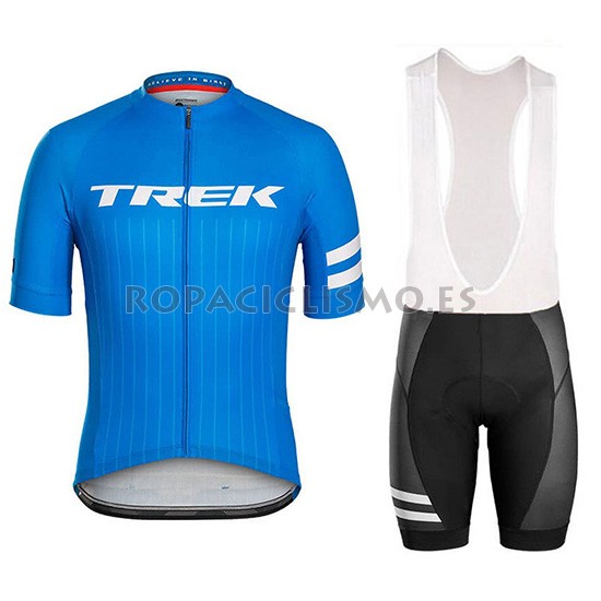 2018 Maillot Trek Bontrager Tirantes Mangas Cortas Azul