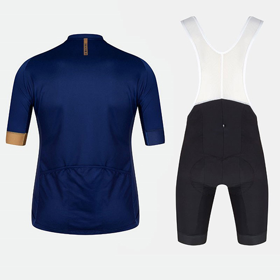 2018 Maillot Velo Tirantes Mangas Cortas Azul Naranja