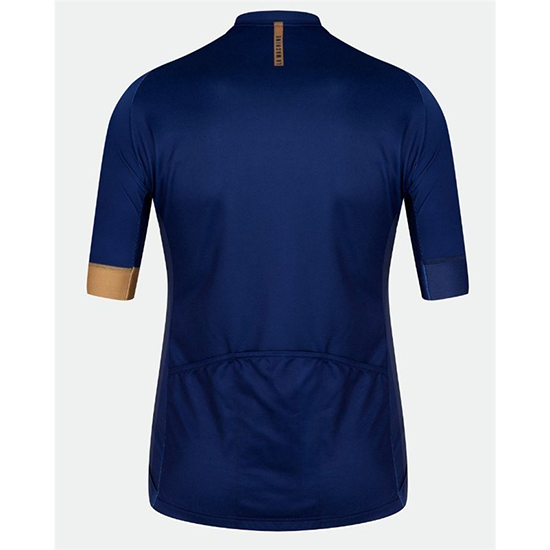 2018 Maillot Velo Tirantes Mangas Cortas Azul Naranja