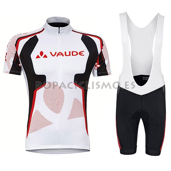 2018 Maillot Vaude Tirantes Mangas Cortas Blanco Rojo