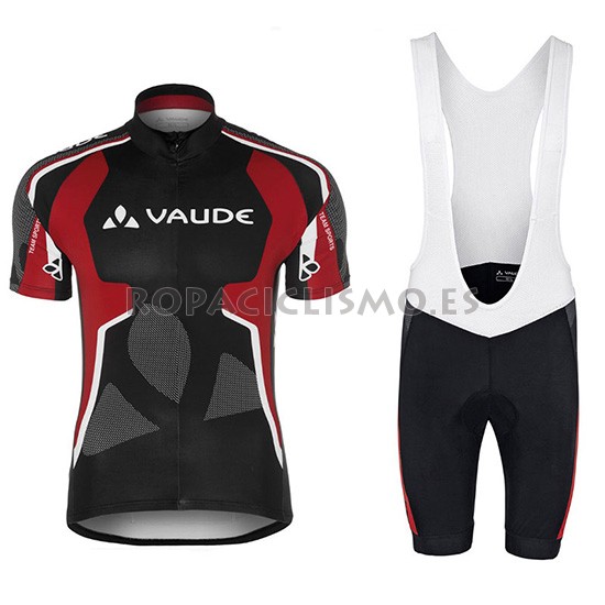 2018 Maillot Vaude Tirantes Mangas Cortas Negro y Rojo