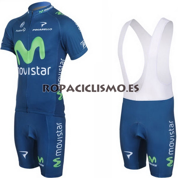 2013 Maillot movistar azul tirantes