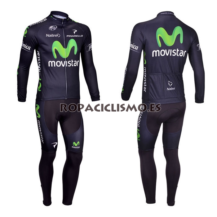 2013 Maillot movistar mangas largas