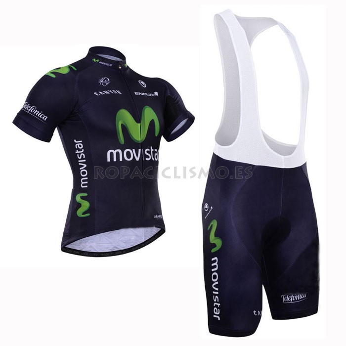 2015 Maillot Movistar tirantes mangas cortas