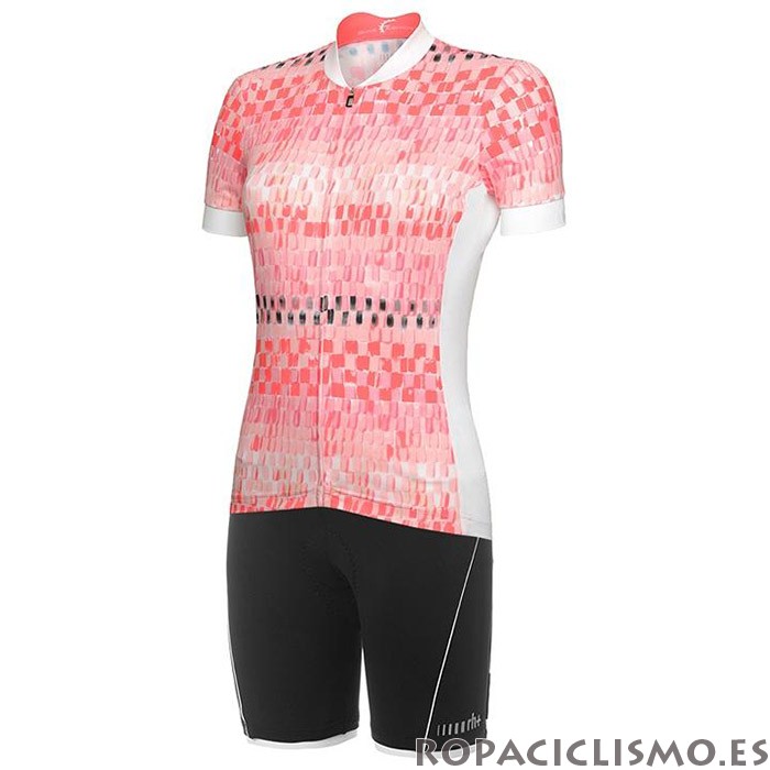 2020 Maillot Mujer RH+ Tirantes Mangas Cortas Rosa