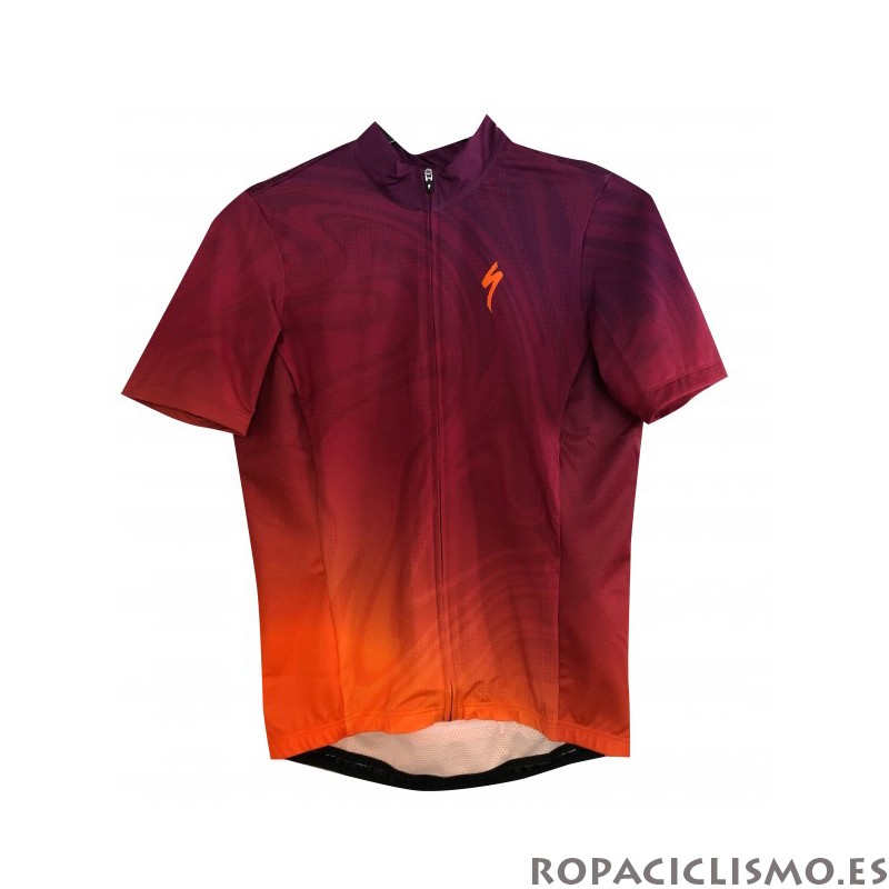 2021 Maillot Mujer Specialized Tirantes Mangas Cortas Rojo Naranja