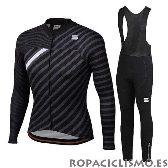 2020 Maillot Mujer Sportful Tirantes Mangas Largas Negro Blanco