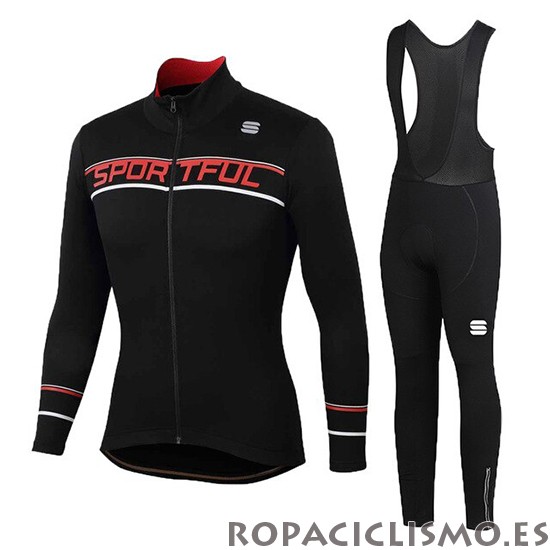 2020 Maillot Mujer Sportful Tirantes Mangas Largas Negro Rojo