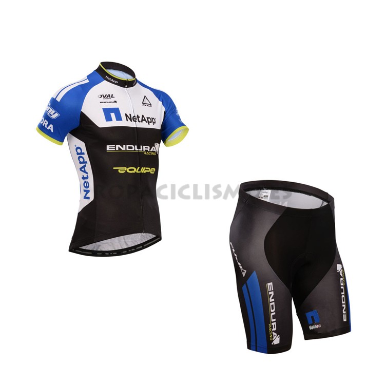 2014 Maillot netapp mangas cortas azul