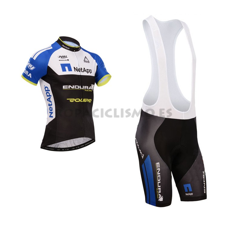 2014 Maillot netapp mangas cortas tirantes azul