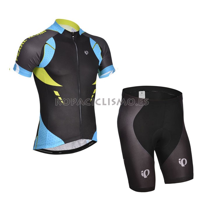 2014 Maillot pearl izumi azul blanco mangas cortas