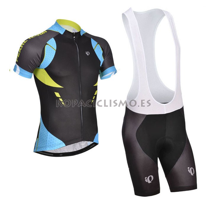 2014 Maillot pearl izumi azul blanco mangas cortas tirantes