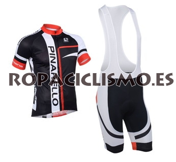 2013 Maillot pinarello negro mangas cortas tirantes