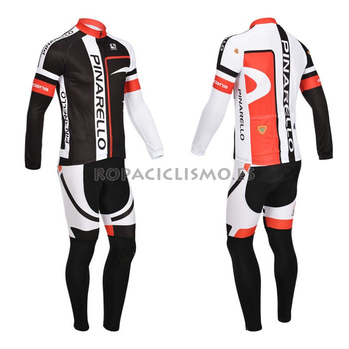 2013 Maillot Pinarello Negro mangas largas