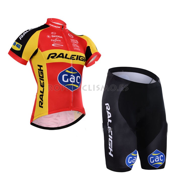 2015 Maillot raleigh mangas cortas Rouge