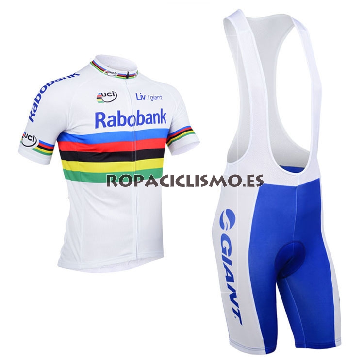 2013 Maillot Rabobank blanco tirantes