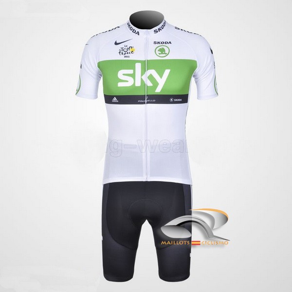 2012 Maillot sky mangas cortas