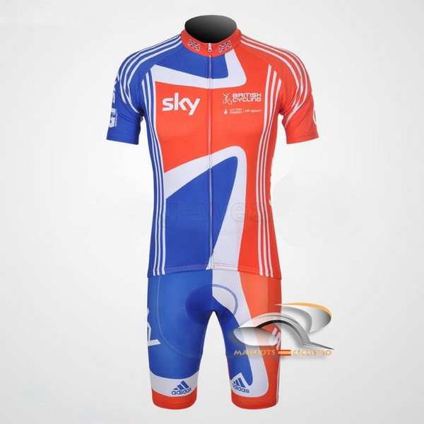 2012 Maillot sky mangas cortas