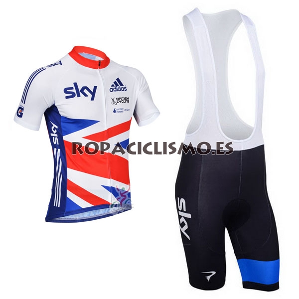 2013 Maillot Sky rojo azul tirantes