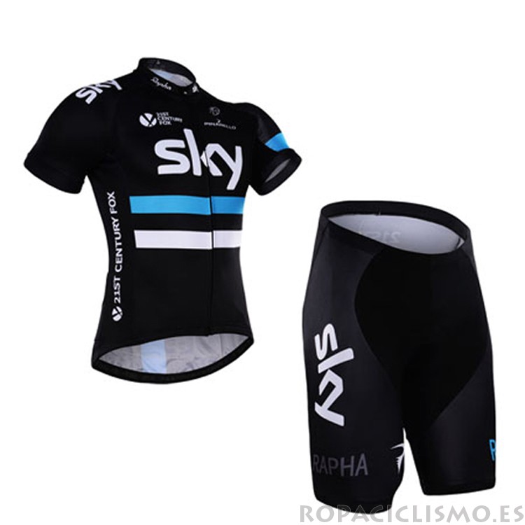 2015 Maillot SKY Camiseta Mangas Cortas