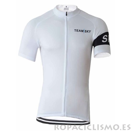 2016 Maillot SKY Camiseta Mangas Cortas Blanco