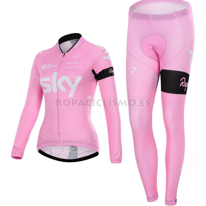 2015 Maillot Sky mangas largas Rose