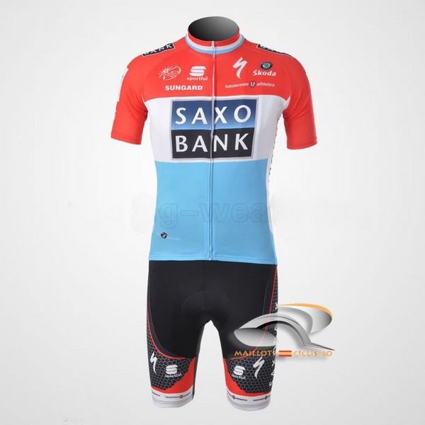 2010 Maillot saxobank mangas cortas