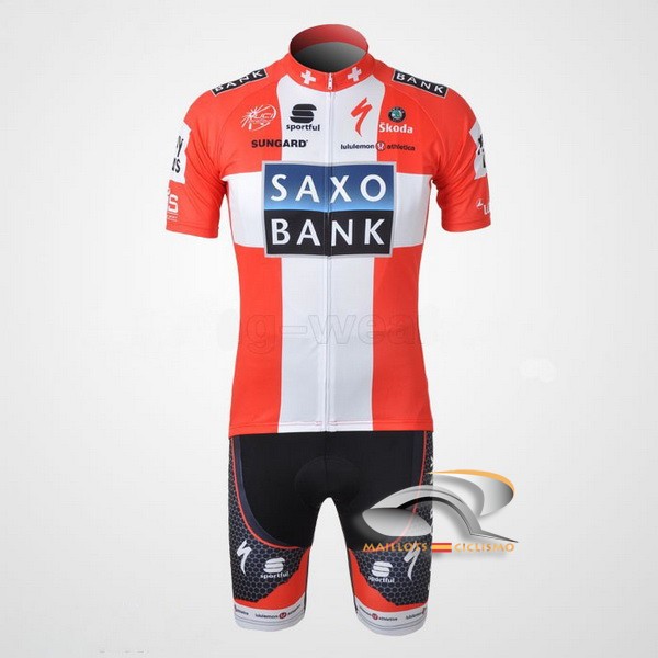 2010 Maillot saxobank mangas cortas